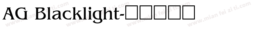 AG Blacklight字体转换